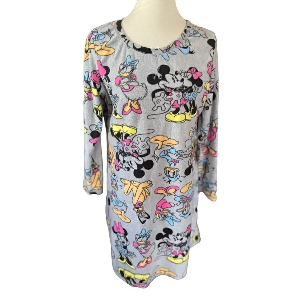 Disney Long Sleeve Gray Pajama Shirt Size Large - Picture 7 of 8